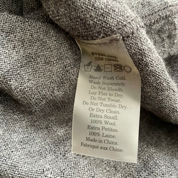 Everlane Merino Sweater Sleeveless Wool Charcoal Gray Size XS - Picture 6 of 7